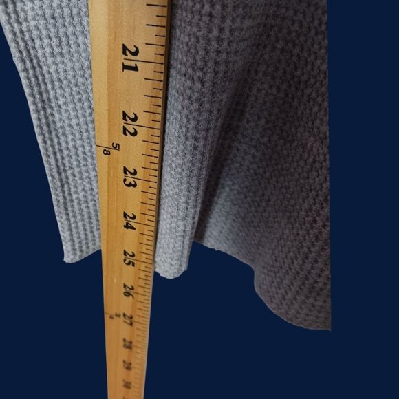 Cherokee Waffle Knit Long Sleeve Shirt  Gray Heather Medium Unisex - Picture 4 of 6